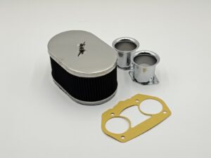 Zestaw filtr powietrza IDF 85mm z trąbkami do gaźników Weber / EMPI HPMX – widok z góry